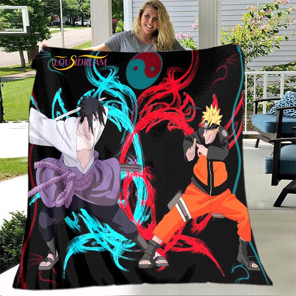 Super Clear 3D Naruto Bed Blanket Office Home Hiking Picnic Thick Quilt Fashionable Bedspread Flannel Blanket