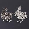 100pcs Cloth Crystal Inlay Rapid 6 7mm Rivets Spots Studs Cap for DIY Leather Craft Decoration