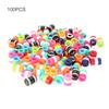100pcs Colorful Resin Hair Braid Beads Rings Cuff  Hair Beauty Decoration Tools Accessories