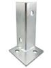 Adjustable Grape Trellis Corner Bracket Set for Cement Ground: Includes Iron & Wooden Vertical Posts for Fence Railing.