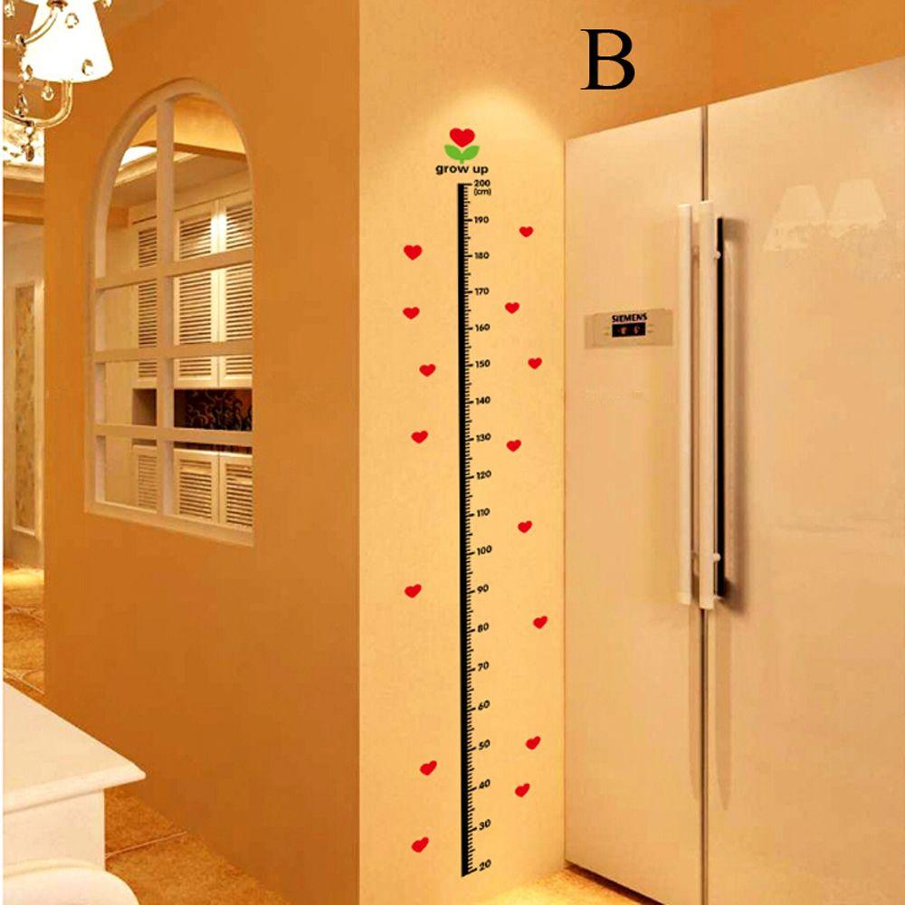 Room Decor Beautiful Mural Baby Growth Chart Under Sea Animal Wall Sticker Height Measure Decal