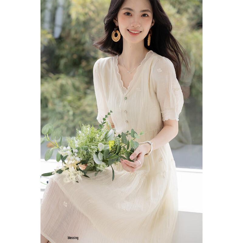 Mokana Urban Casual Short Sleeve Mid-length Dress