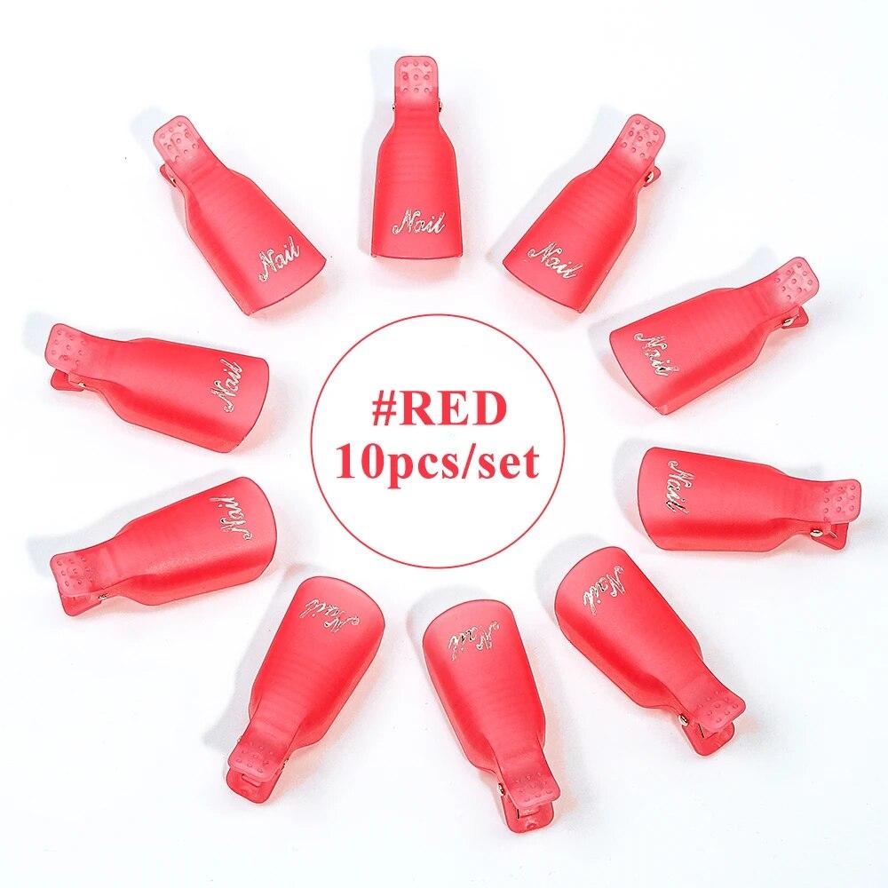 10 шт. акриловых колпачков для ногтей Soak Off Cap Clips для чистки ногтей, маникюра, для снятия УФ-гель-лака, обертки для замачивания, инструменты для пальцев