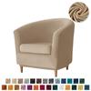 2Pcs/Set Elastic Velvet Bath Tub Armchair Covers Stretch Single Club Sofa Slipcover Home Hotel Bar Counter Accent Chair Cover