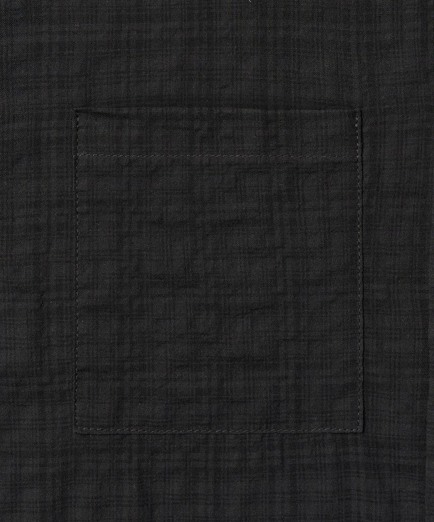 EXCONTAINER [Summer] Muted Check Semi-Crop Shirt (Black)