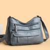 Мягкая кожаная женская сумка через плечо, сумка для мамы среднего возраста, многокарманная сумка через плечо