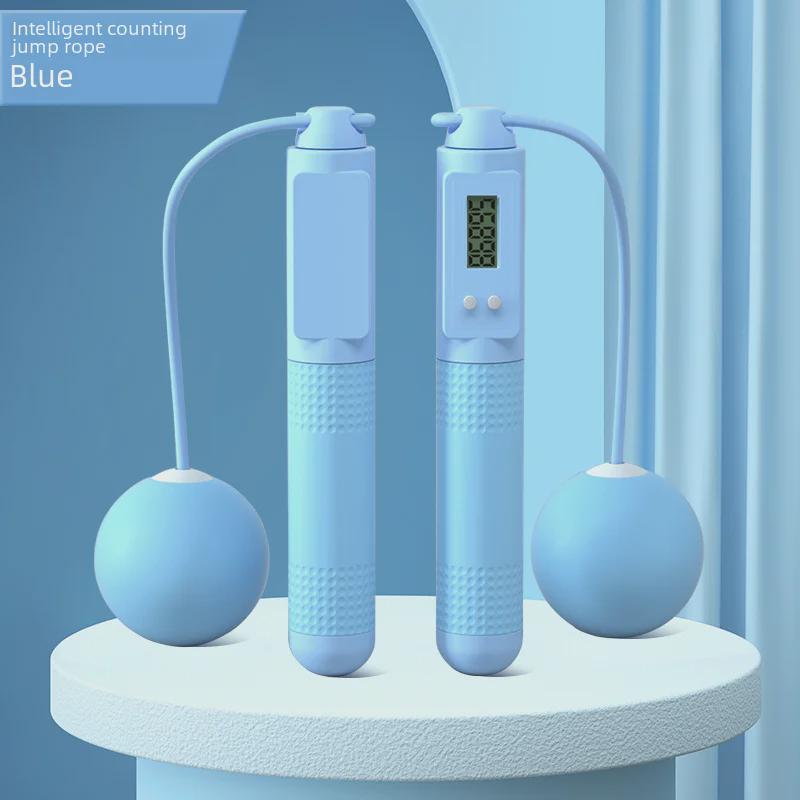 Умная беспроводная скакалка для фитнеса в помещении — для взрослых и студентов, двойное использование, с большим мячом