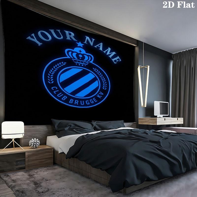 Club Brugge KV Custom Name Wall Tapestry Aesthetic Wall Hanging Printed Fabric Blanket Decorative Tapestries for Bedroom Living Room Home Decor