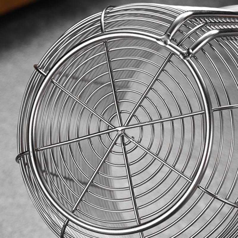Multifuntional 201Stainless Steel Food Strainer Basket with Ergonomic Handle Suitable for Steaming and Blanching