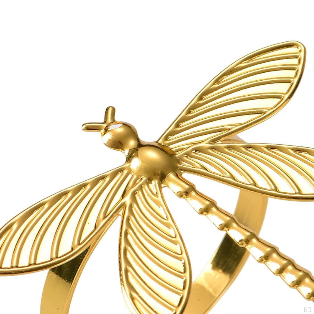 10 держателей салфеток в виде стрекоз для сервировки обеденного стола и празднований