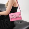 Chic 2024 Spring New Fashion Diamond Chain Shoulder Messenger Bag White Black Khaki Pink Orange