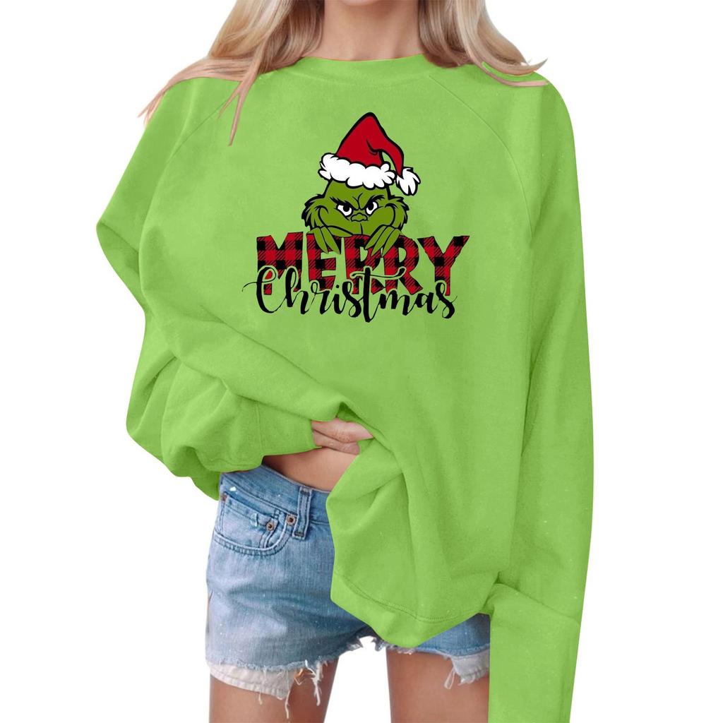 Женский повседневный и модный свитер с круглым вырезом, свободный свитер с круглым вырезом и принтом