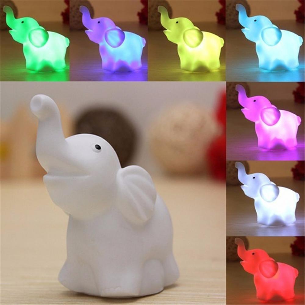 Night Light Lamp LED Toys Elephant Colorful Changing Lights For The Room Decoration Party