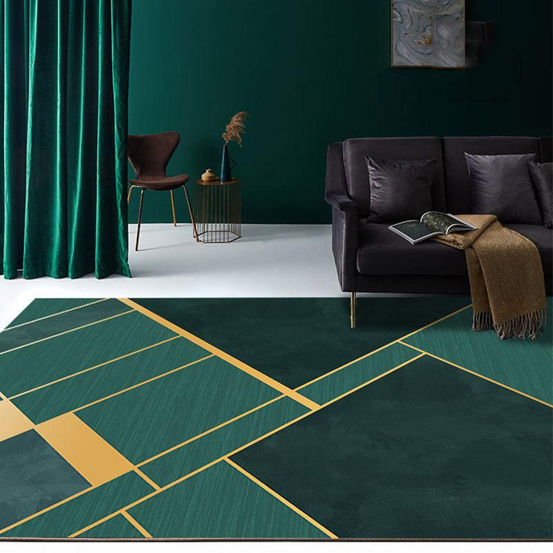 Nordic Modern Living Room Bedroom Carpet Green Series Carpet Coffee Table Bedside Blanket Leisure Floor Mat