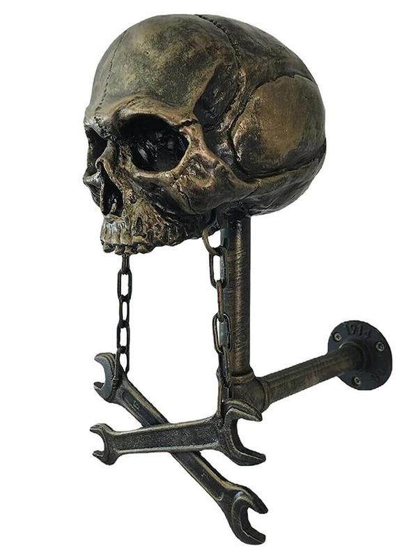 Череп шлемы подставка шлемы настенное крепление мотоцикл череп мото гонки рыцарь хранение дорожная компьютерная сумка полный шлем