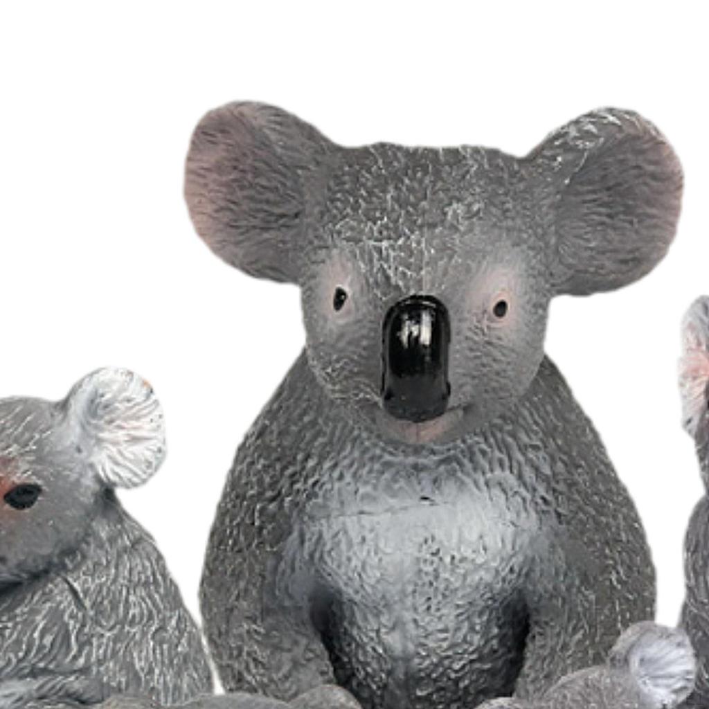 Набор из 5 фигурок животных, фигурки медведя коалы, подарок на день рождения, реалистичная мини-коллекция