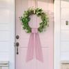 2 Pcs Christmas Velvet Wreath Sash for Front Door Blank Plain Garland Sash Accessories for Anniversary Wedding Party Indoor Outdoor Home Decor