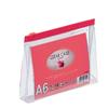 LIHIT LAB Clear Case F175 (Horizontal Type), A6, Gusset, Red,