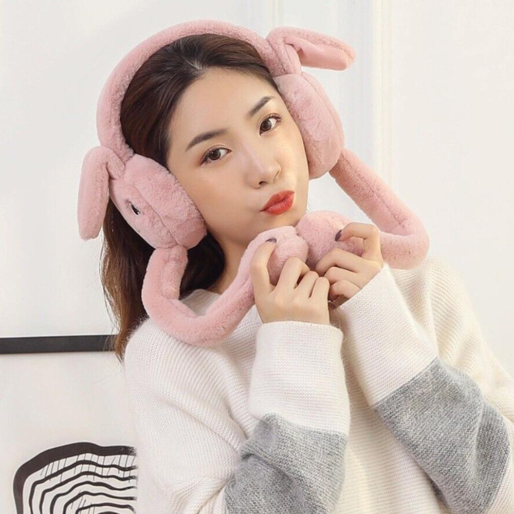 Шапки Moving Rabbit Eararmuffs Ear Protection Ear Warmers Winter Plush Ear Muffs