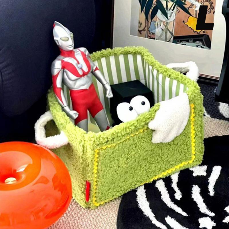 1 шт. Фланелевая корзина для хранения игрушек, складная мультяшная корзина для хранения, большая вместимость, коробка для сортировки закусок и игрушек, корзина для белья, органайзер для игрушек