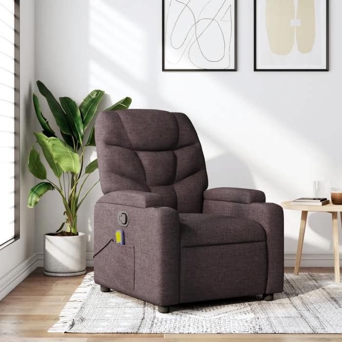 VidaXL Reclining Massage Armchair, Relaxation Chair with Cup Holders, Seat with Backrest and Armrests Living Room, 372458