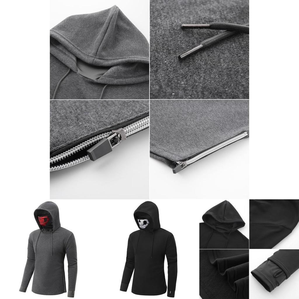 Мужская толстовка с капюшоном из мягкой хлопковой смеси, пуловер, костюм-джемпер с принтом черепа, серого цвета