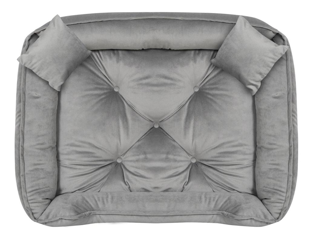 Velvet Dog Cat Bed Couch Playpen Gray 4 Sizes