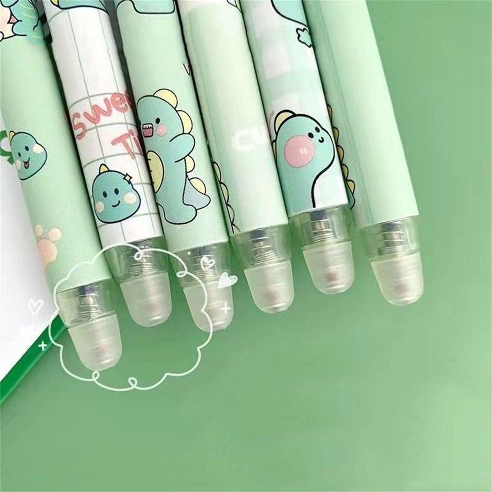 Канцелярские принадлежности 0,5 мм синие гелевые ручки с рисунком из мультфильмов, стираемая ручка, ручка для студентов, ручка-пресс