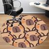1PC Koala Pattern Office Round Area Rug,  Mat Suitable ForOffice, Under Office Chairs Bedroom Living Room Home Decor, Room Deco