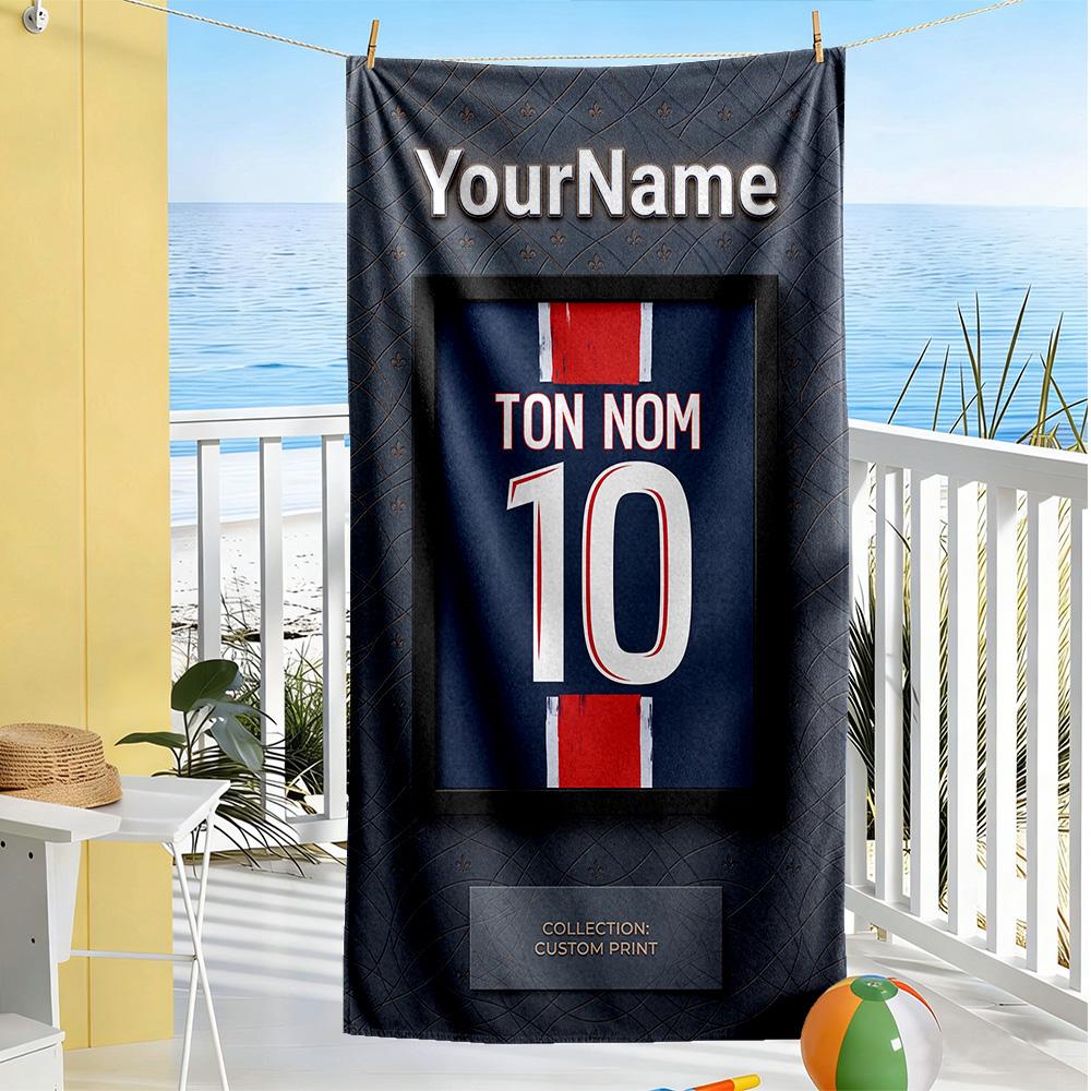 Inter Milan Personalized Name Beach Towel Super Soft Microfiber Quickdry Fabric Suitable for Sports Travel Swimming Yoga Bathroom Beach And Pool