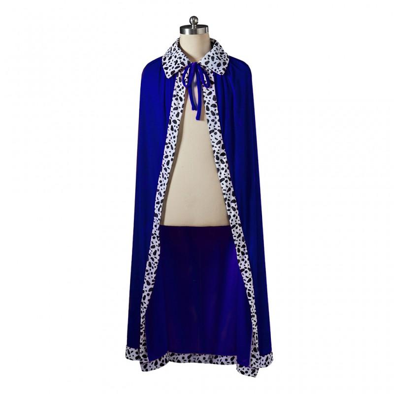 King Costume Cloak Halloween Prince Cosplay Cape Role Play Party