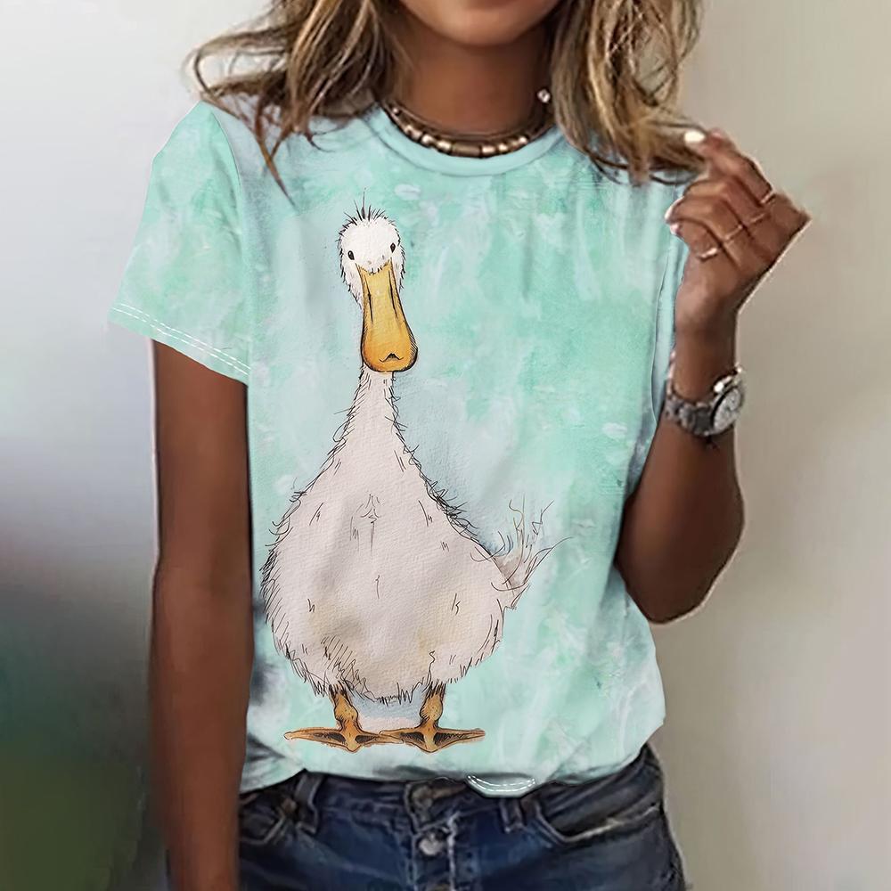 Женские футболки с забавным рисунком животных, повседневный топ с короткими рукавами, женские модные кавайные футболки больших размеров, женские летние футболки