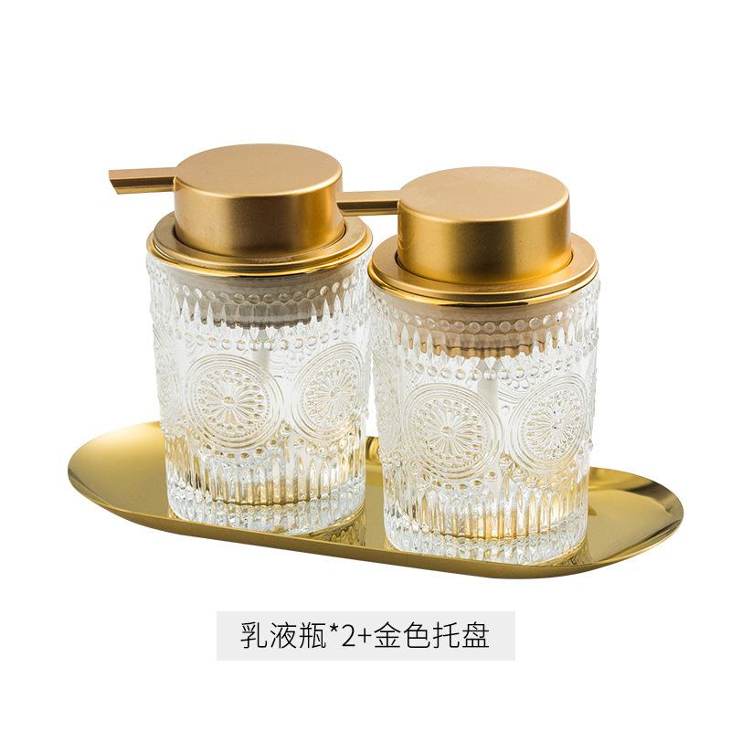 Рельефный стеклянный дозатор для мыла из пены с деревенским золотым насосом, многоразовые контейнеры для мыла из пены для рук, для ванной комнаты, кухни, декора