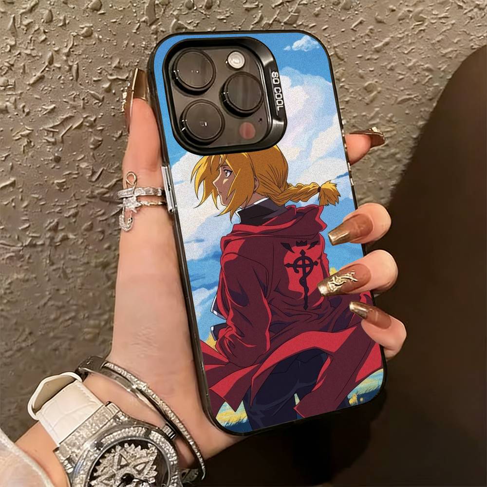 Чехол для телефона Эдвард Элрик Стальной Алхимик Для iPhone 17,16,15,14,13,12,11 Plus,Pro Max,XS,Цветной Серебряный Позолоченный Внутренний Чехол