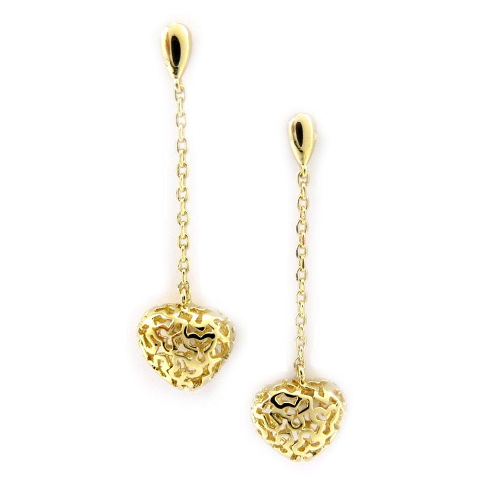 Les Trésors De Lily [L4286] - Позолоченные серьги «Любовь», золотистые - 45x12 мм