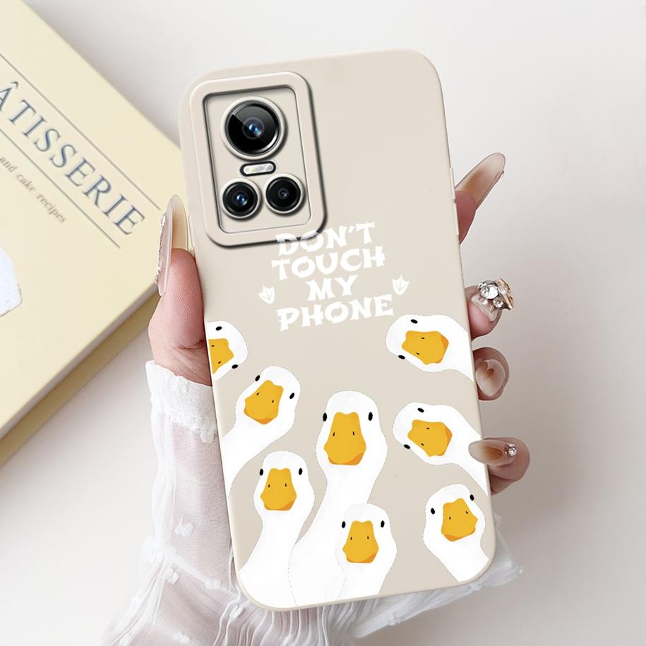 For Realme GT Neo 3 Case Lovely Panda Rabbit Dog Duck Soft Liquid Silicone Shockproof Bumper For Realme GT Neo3 150W Phone Cases