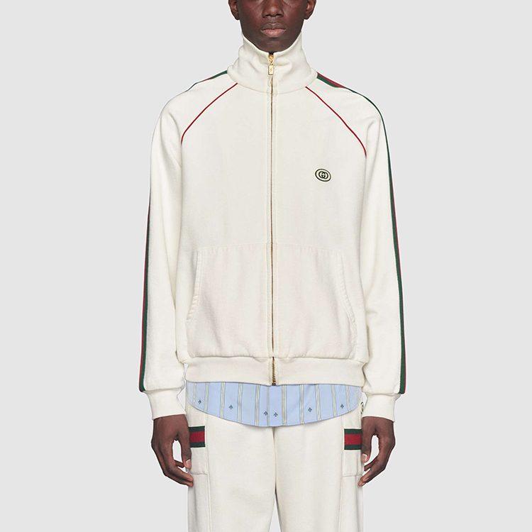 Gucci Толстовки Мужские Белые Стойка Умеренный Кардиган 625405-XJCOE-9146