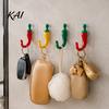 No Drilling Wall Hangers 2PCS Chili Adhesive Hooks, Cute Decorative Punch-Free Hangers, Heavy Damage Free Mounts Duty Seamless Storage Hooks