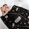 Newsies Forever (black) Throw Blanket Flannel Fabric Baby Personalized Gift Moving Blankets