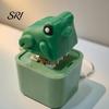 Keyboard Style Fidget Frog Croaking Toy with Light & Sound Rechargeable Anxiety Distraction Tool Portable Relief Keychain Sensory Decompression Gadget