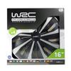 Lot de 4 Enjoliveurs 16 pouces - WRC - Bicolor noir &amp; Carbon Style - facile a installer