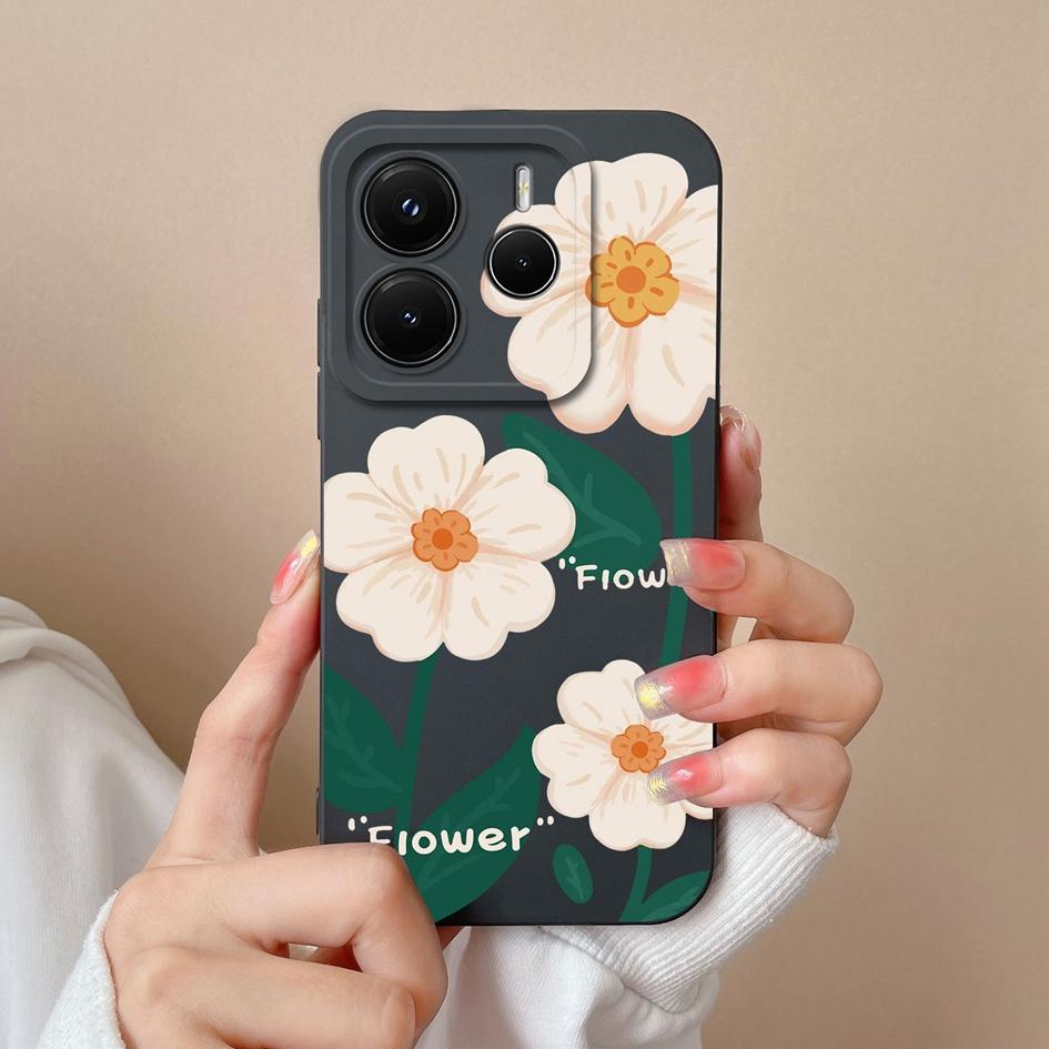 Чехол для телефона Redmi Note 11 12 14 12S 12R 12Turbo 11S 11E 11T 14S Pro Plus 4G 5G Роскошный цветочный жидкий силиконовый защитный чехол для камеры для Redmi Capa