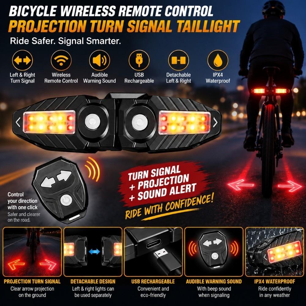 with Turn Signals Bike Turn Signal Remote Control LED MTB Rear Light Bike Tail Light Mountain Road