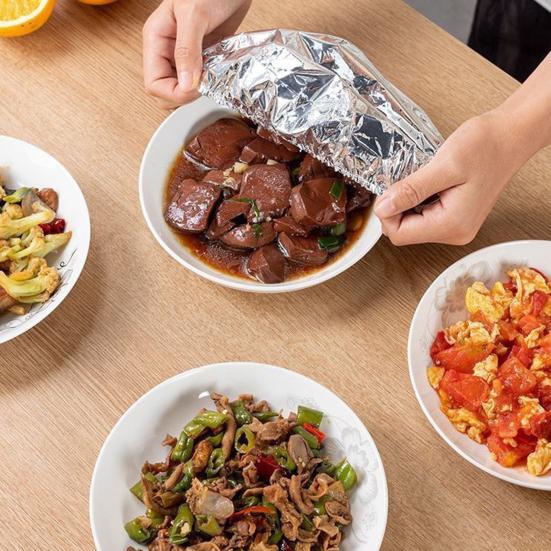 10/100Pcs Aluminum Foil Film Insulation Food Covers Heat Resistant BPA Free Kitchen