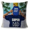Модный милый мультяшный чехол для подушки Super Mama, льняной чехол 45*45 см, декор для мамы и ребенка, наволочка для дивана, дома, наволочка для суперпапы