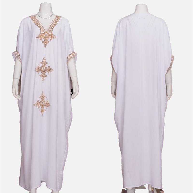 Женская пляжная туника единого размера, с цветочной вышивкой