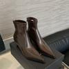Winter Design Slim Women High Heel Ankle Boots Elegant Pointed Toe Shoes Street Style Stripper Party Short Botas Mujer