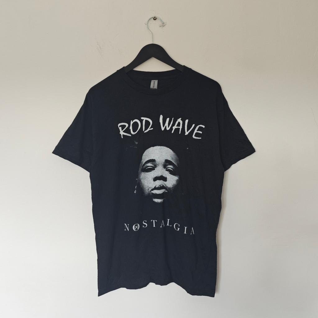 Vintage Rod Wave Tour T-Shirt Black Mens Medium Nostalga USA Double Sided Tee