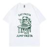 Eat Pasta Jump Fasta Funny Fitness Frog Tshirt Unisex Unisex Fashion Vintage Short Sleeve T Shirt Summer Casual 100cotton Tshirts