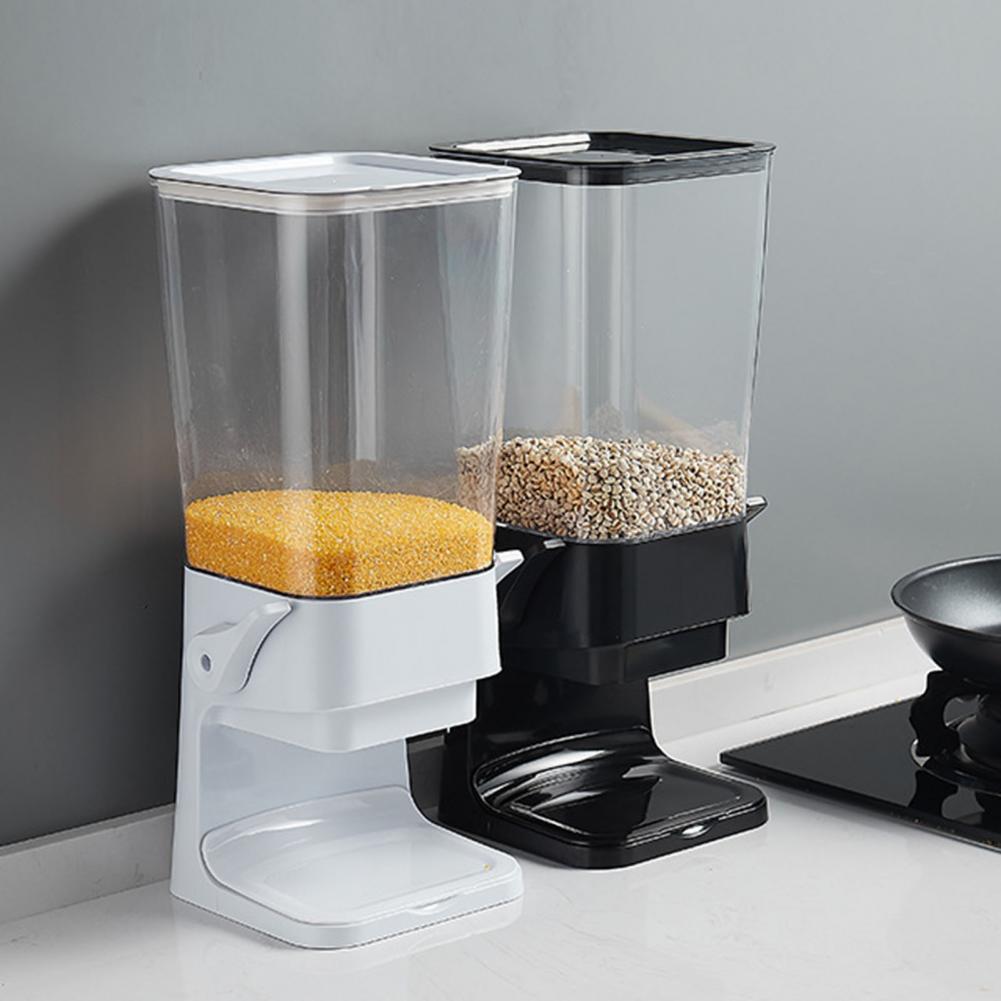 Диспенсер для хлопьев Универсальный контейнер для сухого корма для домашних животных Кухонная коробка для еды Экономия места Контейнер для рисовых зерен